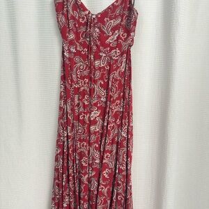 Paisley Red Maxi Dress